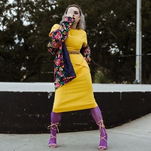 Oversized Menswear Style Floral Jacket